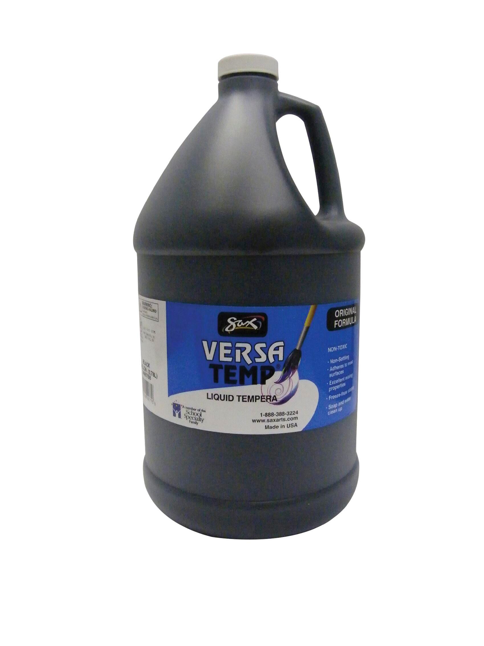 Sax Versatemp Heavy-Bodied Tempera Paint, 1 Gallon, Black 1440708